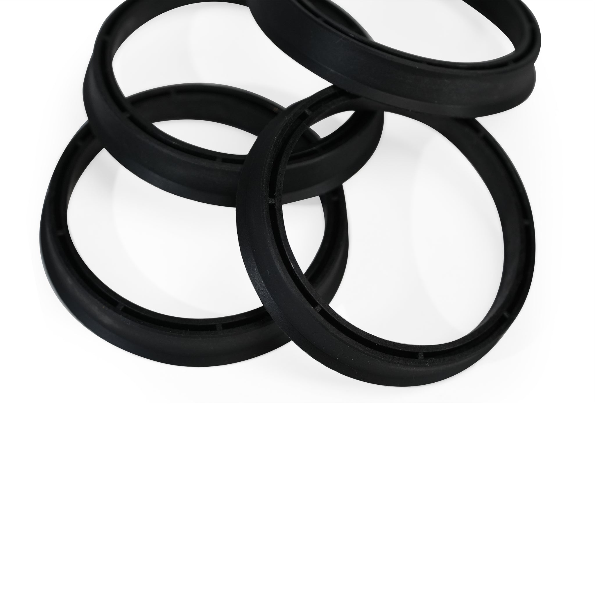 8 Anelli Di Centraggio 66.6 Su 57.1, Anelli Di Centraggio Per Mozzo Ruota 66.6 Su 57.1 Per Universali 66,6 – 57.1, In Plastica, Colore Nero, Compatibili Con Mercedes Benz Audi VW - Foto 12