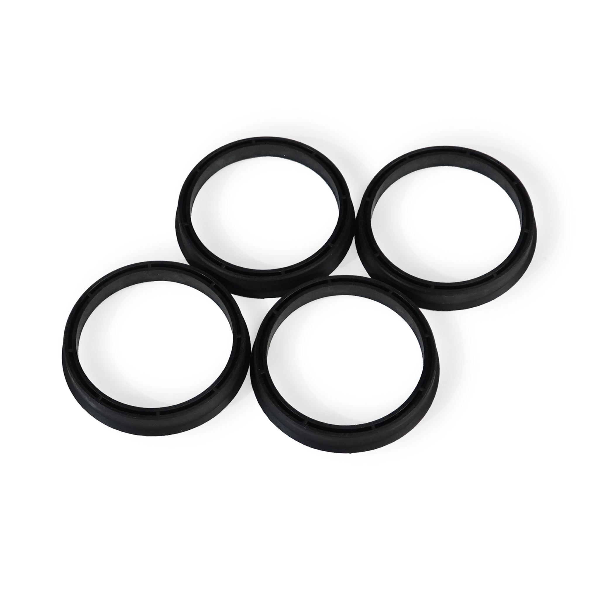 8 Anelli Di Centraggio 66.6 Su 57.1, Anelli Di Centraggio Per Mozzo Ruota 66.6 Su 57.1 Per Universali 66,6 – 57.1, In Plastica, Colore Nero, Compatibili Con Mercedes Benz Audi VW - Foto 4