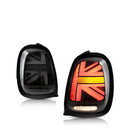 Luminosa Union Jack Style LED Tail Light Blackline w. Black Trim for MINI Cooper S JCW F55 F56 F57 - MODE Auto Concepts