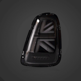 Luminosa Union Jack Style LED Tail Light Blackline w. Black Trim for MINI Cooper S JCW R56 R57 R58 R59 Hatch - MODE Auto Concepts