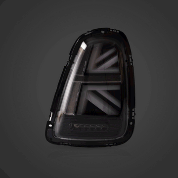 Luminosa Union Jack Style LED Tail Light Blackline w. Black Trim for MINI Cooper S JCW R56 R57 R58 R59 Hatch - MODE Auto Concepts