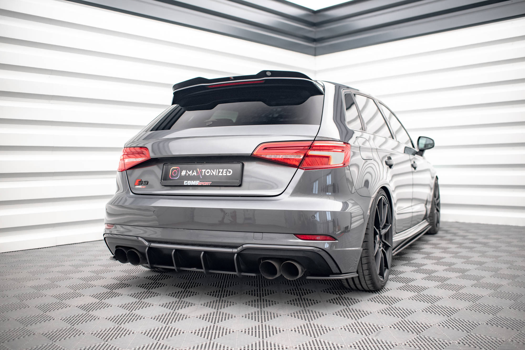 Maxton Design Street Pro Rear Diffuser for Audi S3 8V / A3 S-Line 8V Facelift Sportback - MODE Auto Concepts