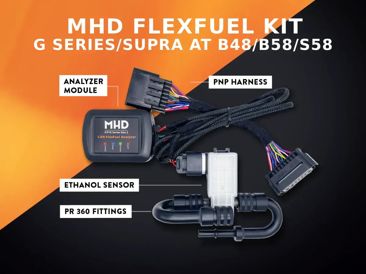 MHD Flex Fuel Analyzer Kit for B48 B58 S58 G-Series M2 M3 M4 G8X X3M F97 X4M F98 & 2 3 4 5 6 Series G2X G3X G4X X3 G01 X4 G02 AT - CAN Enabled