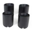 MODE Design 3.75" (98mm) Angle Cut Slip On Exhaust Tips High-Temp Coated Matte Black for BMW M3 F80 M4 F82 M2 Competition F87 S55 - MODE Auto Concepts