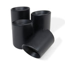 MODE Design 3.75" (98mm) Angle Cut Slip On Exhaust Tips High-Temp Coated Matte Black for BMW M3 F80 M4 F82 M2 Competition F87 S55 - MODE Auto Concepts