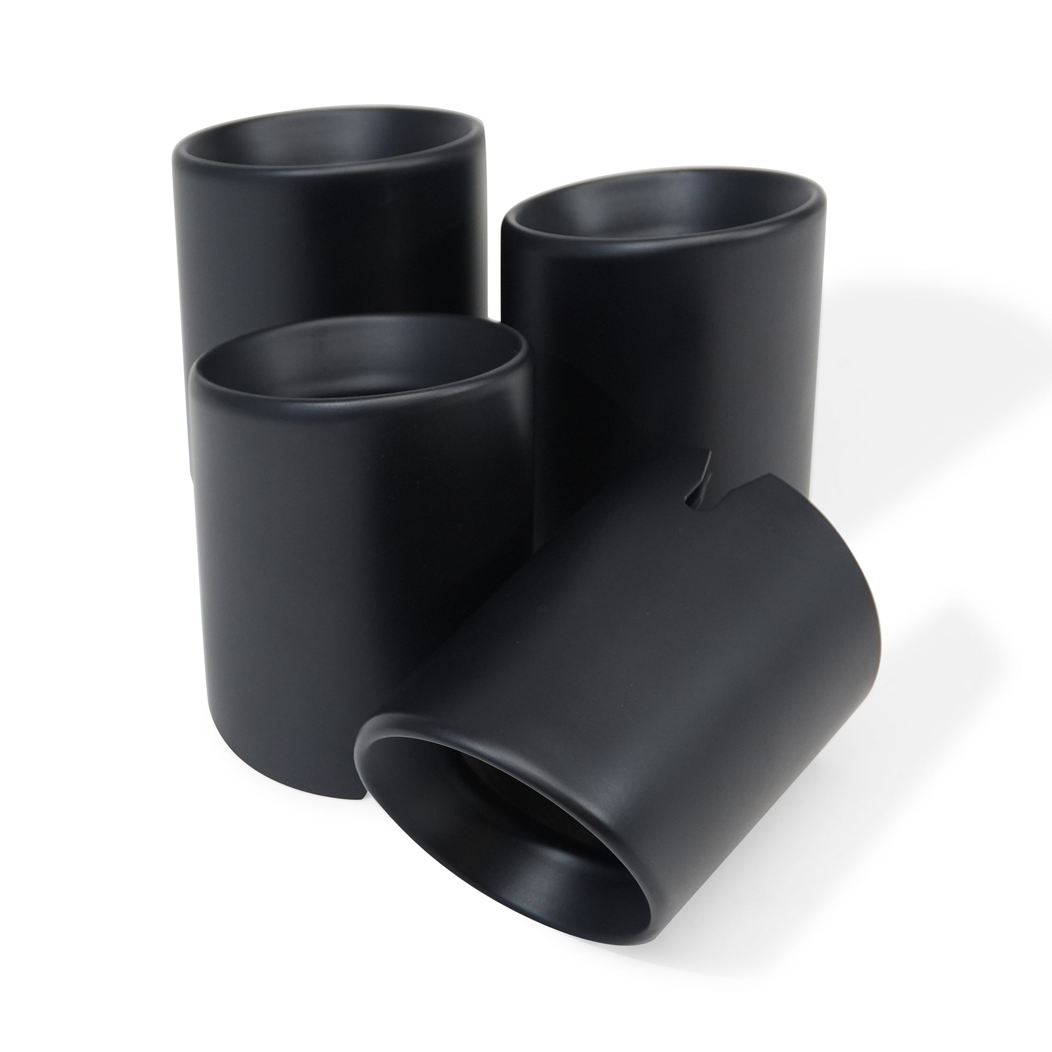 MODE Design 3.75" (98mm) Angle Cut Slip On Exhaust Tips High-Temp Coated Matte Black for BMW M3 F80 M4 F82 M2 Competition F87 S55 - MODE Auto Concepts