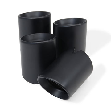 MODE Design 3.75" (98mm) Angle Cut Slip On Exhaust Tips High-Temp Coated Matte Black for BMW M3 F80 M4 F82 M2 Competition F87 S55 - MODE Auto Concepts