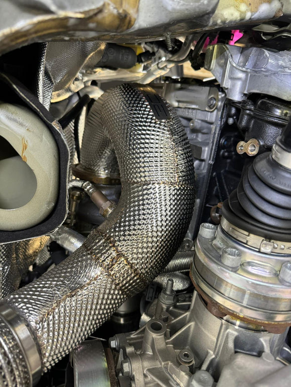 MODE Design Decatted 3.5" Downpipe V2 MQB AWD VW Golf MK8 R Audi S3 8Y 2.0T EA888 - MODE Auto Concepts