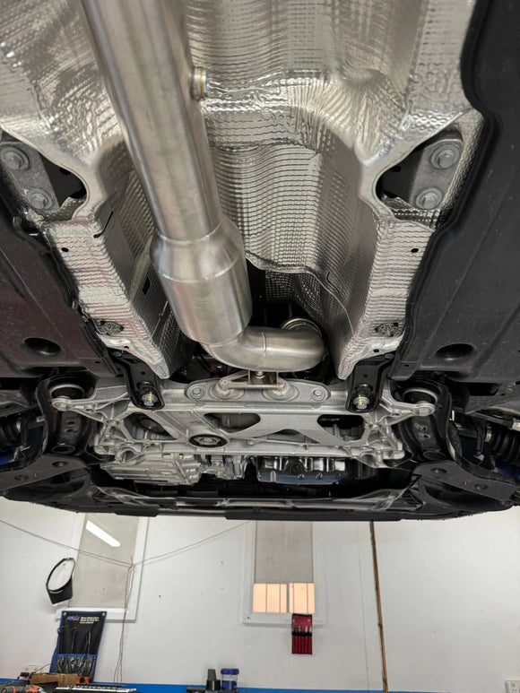 MODE Design Decatted 3.5" Downpipe V2 MQB AWD VW Golf MK8 R Audi S3 8Y 2.0T EA888 - MODE Auto Concepts