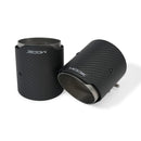 MODE Design 3.75" (95mm) Carbon Angle Cut Clamp-On Exhaust Tips for BMW 535i F10 F11 640i F06 F12 F13 320i 330i 330e G20 G21 inc. xDrive & Diesel - MODE Auto Concepts