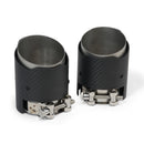 MODE Design 3.75" (95mm) Carbon Angle Cut Clamp-On Exhaust Tips for BMW 535i F10 F11 640i F06 F12 F13 320i 330i 330e G20 G21 inc. xDrive & Diesel - MODE Auto Concepts