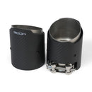 MODE Design 3.75" (95mm) Carbon Angle Cut Clamp-On Exhaust Tips for BMW 535i F10 F11 640i F06 F12 F13 320i 330i 330e G20 G21 inc. xDrive & Diesel - MODE Auto Concepts