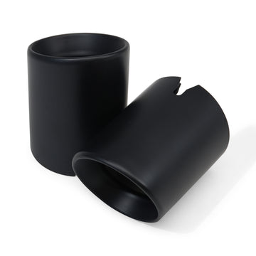 MODE Design 3.75" (98mm) Angle Cut Slip On Exhaust Tips High-Temp Coated Matte Black for BMW 535i F10 F11 640i F06 F12 F13 320i 330i 330e G20 G21 inc. xDrive & Diesel - MODE Auto Concepts