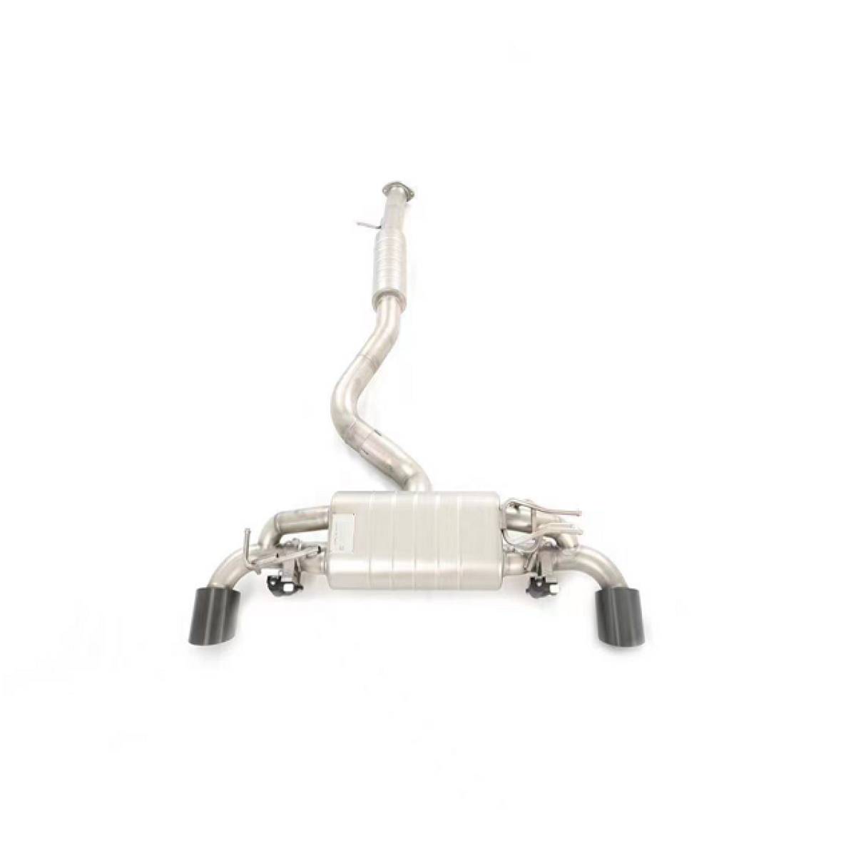 MODE Design Catback Exhaust System Valved inc. Front Pipe w. Carbon Fi ...