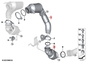 MODE Design Decatted Downpipes S68 for BMW X5M F95 LCI X6M F96 LCI