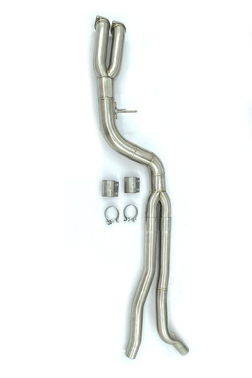 MODE Design Performance 3.5" Big Single Mid Pipe V2 for BMW M2 F87 Competition S55 - 0
