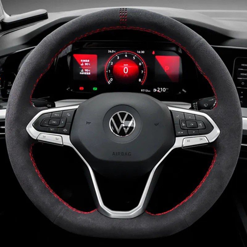 MODE DSG Paddles Funda de volante de gamuza personalizada para VW Golf MK8 