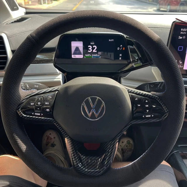 Cubierta de volante MODE DSG Paddles Alcantara personalizada para VW Golf MK8 