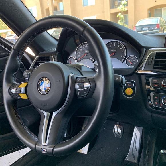 MODE Yellow M1/M2 Steering Wheel Button for BMW M2 F87 M3 F80 M4 F82 M5 F10 M6 F06 F12 F13 X5M F85 X6M F86 - MODE Auto Concepts