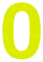 Motorsport Australia CAMS Approved Track Day 150mm Day Glo Number Zero to Nine [0-9] Sticker / Decal