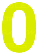 Track Day 150mm Day Glo Number Zero to Nine [0-9] Sticker / Decal Motorsport Australia CAMS Approved-1