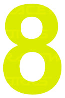 Track Day 150mm Day Glo Number Zero to Nine [0-9] Sticker / Decal Motorsport Australia CAMS Approved-9