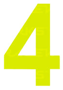 Track Day 150mm Day Glo Number Zero to Nine [0-9] Sticker / Decal Motorsport Australia CAMS Approved-5