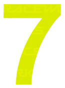 Track Day 150mm Day Glo Number Zero to Nine [0-9] Sticker / Decal Motorsport Australia CAMS Approved-8