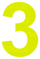 Track Day 150mm Day Glo Number Zero to Nine [0-9] Sticker / Decal Motorsport Australia CAMS Approved