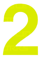 Track Day 150mm Day Glo Number Zero to Nine [0-9] Sticker / Decal Motorsport Australia CAMS Approved