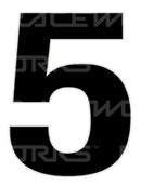 Track Day 280mm Black Number Zero to Nine [0-9] Sticker / Decal Motorsport Australia CAMS Approved-6