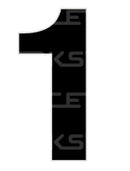 Track Day 280mm Black Number Zero to Nine [0-9] Sticker / Decal Motorsport Australia CAMS Approved-2