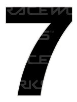 Track Day 280mm Black Number Zero to Nine [0-9] Sticker / Decal Motorsport Australia CAMS Approved