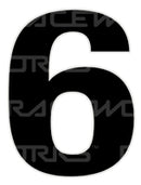 Track Day 280mm Black Number Zero to Nine [0-9] Sticker / Decal Motorsport Australia CAMS Approved-7