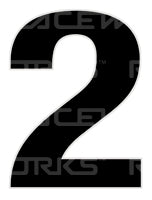 Track Day 280mm Black Number Zero to Nine [0-9] Sticker / Decal Motorsport Australia CAMS Approved