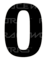 Motorsport Australia CAMS Approved Track Day 280mm Black Number Zero to Nine [0-9] Sticker / Decal