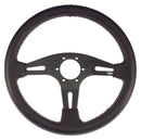 Motorsport Steering Wheel 194 Black Leather 350mm Flat-1