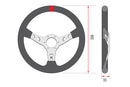 Motorsport Steering Wheel 195 Black Suede 350mm Flat-3