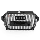 Exon RS3 Style Black Honeycomb Grille for Audi A3/S3 (8V) PFL 2014-2016 - MODE Auto Concepts