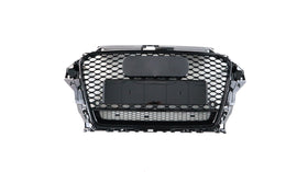Exon RS3 Style Black Honeycomb Grille for Audi A3/S3 (8V) PFL 2014-2016 - MODE Auto Concepts