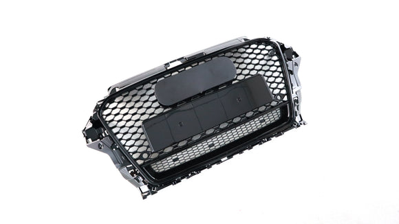 Exon RS3 Style Black Honeycomb Grille for Audi A3/S3 (8V) PFL 2014-2016 - MODE Auto Concepts