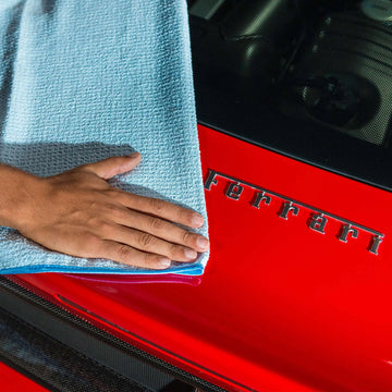 Waffle Weave Drying Microfiber Towel, Blue - MODE Auto Concepts