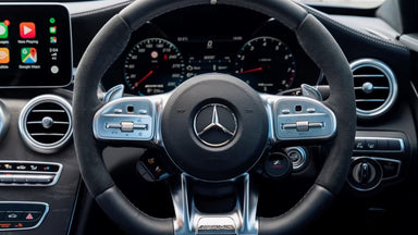 MODE Genuine Alcantara Custom Steering Wheel Cover for Mercedes Benz AMG Models 2019-present - MODE Auto Concepts