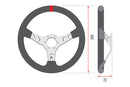 Motorsport Steering Wheel 196 Black Leather 350mm Deep Dish-3