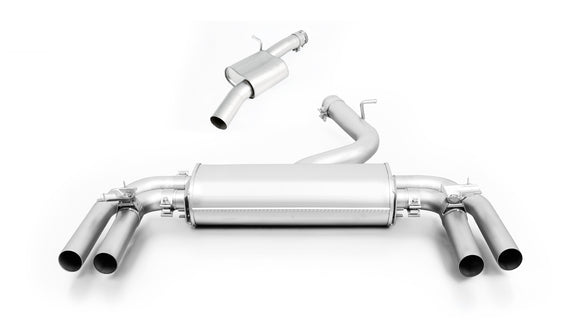 REMUS Performance Exhaust System Cat-back-system, sport exhaust centered for left/right system with 2 integrated valves and resonated front section (selectable tail pipes), with (EC-) approval - MODE Auto Concepts
