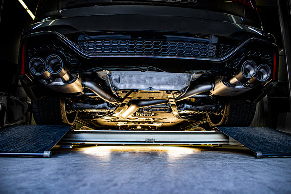 REMUS Performance Exhaust System Exhaust Audi RS6 /RS7 RACING-GPF-Back-System L/R: Sports silencer with 1 integrated flap each, RACING front silencer spare pipe and RACING middle silencer spare pipe, NO EC TYPE APPROVAL - MODE Auto Concepts