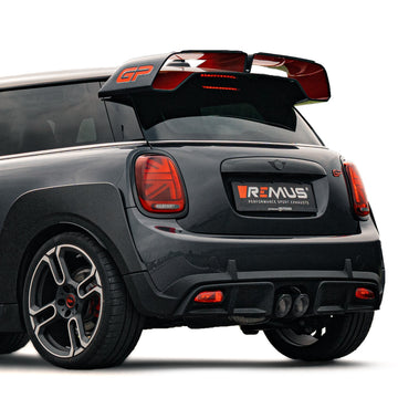 REMUS Performance Exhaust System Exhaust RACING Cat-back style system centered, NO (EEC-) APPROVAL to suit MINI JCW GP, Type F56 (3 door) (with GPF) - MODE Auto Concepts
