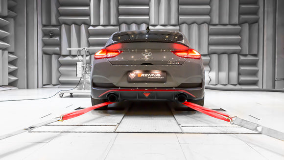 REMUS Performance Exhaust System Exhaust system RACING Cat-back style Hyundai i30 Fastback N Performance - MODE Auto Concepts
