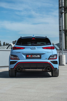 REMUS Performance Exhaust System RACING GPF-back exhaust system L/R dual for Hyundai Kona N, NO (EC-) approval - MODE Auto Concepts