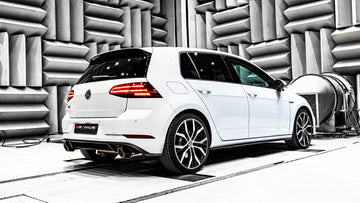 REMUS Performance Exhaust System RACING GPF-back-system dual L/R, for original rear skirt: Non resonated dual RACING system with connection tube and non-resonated RACING GPF-back section, Original tube Ø 65 mm - REMUS tube Ø 70 mm, NO (EEC-) APPROVAL - MODE Auto Concepts